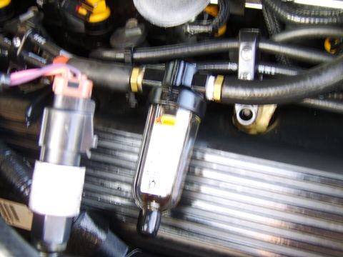 1996 Mercury Grand Marquis - Inline PCV oil catch Those brass fittings are 1/4" NPT, with teflon tape. As evidenced by the small amount visible, it actually works! Even…