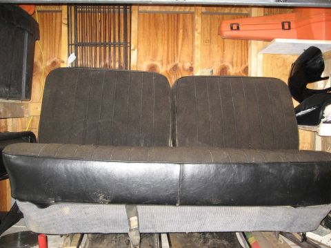 1979 Ford Bronco - Ford 50/50 split front seat Newly wrapped> Black
