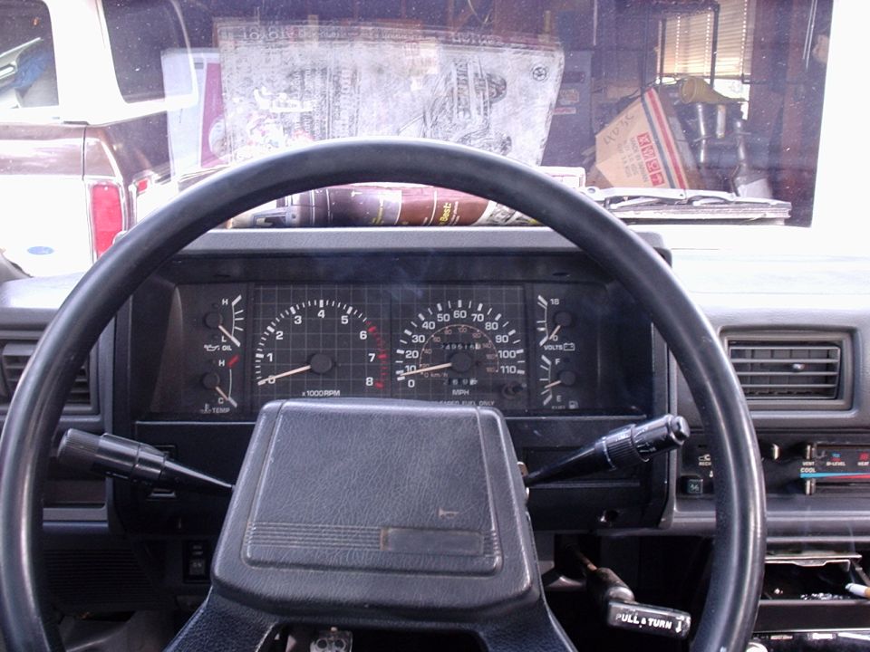Reassembled Dash, from the driver's seat.