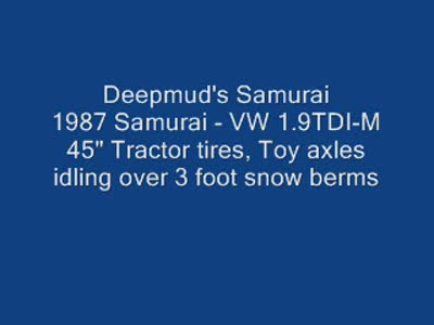 1987 Suzuki Samurai - idling w/45's