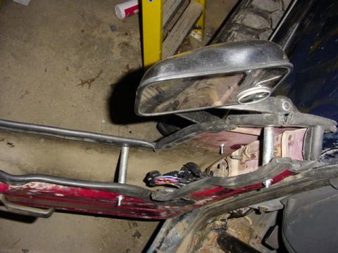 1992 Ford Bronco - pipe spacers to keep door from wobbling.