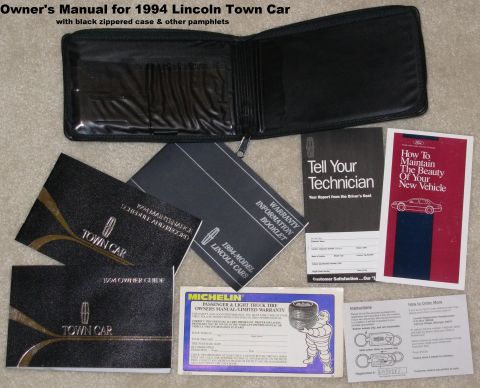1994 Ford Crown Victoria - Owner's Manual 1994 LTC Case has only SLIGHT wear. All manuals & pamphlets are like new.