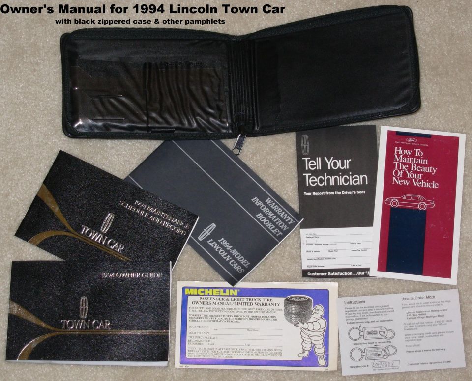 Owner's Manual 1994 LTC

Case has only SLIGHT wear.  All manuals & pamphlets are like new.