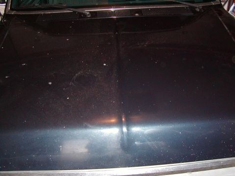 1988 Ford Bronco - Side by side during phase 1 of the cleaning. The left was untouched yet and the right was the first of many stages of using Goof Off!