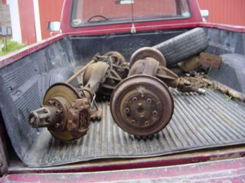 1992 Ford Bronco - 1978 toyota FJ 40 axles. Paid $65 for the pair of rare axles for this area.