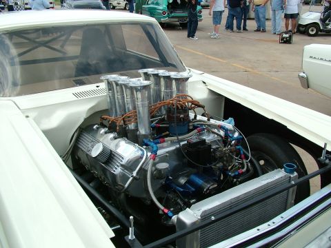 1972 Ford Ranchero - Custom V8 engine with individual throttle bodies in a 1972 Ford Ranchero.