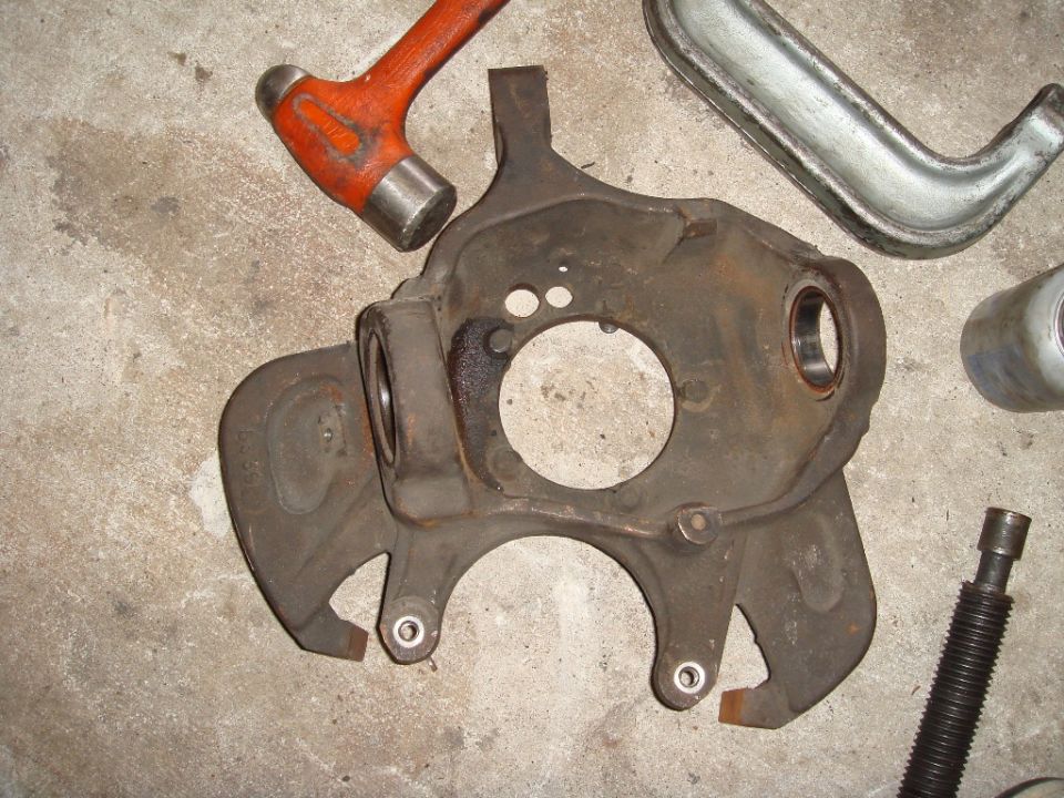 Both joints removed.  We coated the bores with anti-seize before installing the new joints.