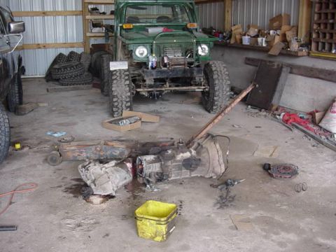 1992 Ford Bronco - had to pull as one unit, then seperate out of truck.