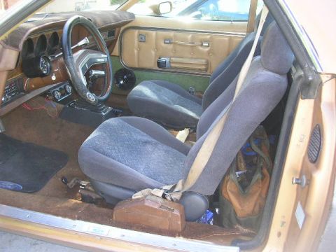 1975 Ford Ranchero - The Honda Civic seats.