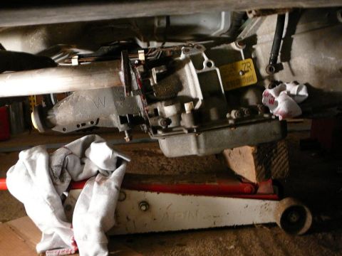1997 Mercury Grand Marquis - Transmission is on the way out. Note that I had to remove BOTH catalytic converters, the starter and all wiring and linkage connected to th…