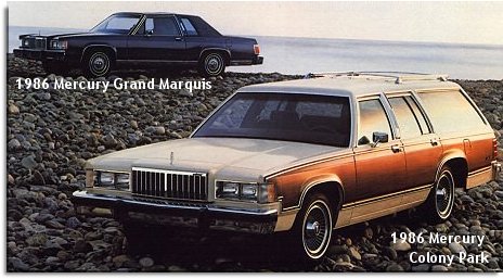 1982 Ford Crown Victoria LTD - 1986 Grand Marquis and Colony Park Thanks to http://www.mercuryarchive.com/
