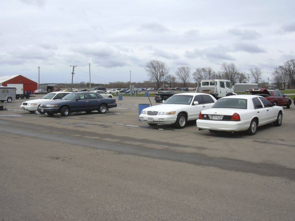 White 1996 Ford Crown Victoria from rear