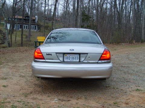 2004 Ford Crown Victoria - This 2004 Ford Crown Victoria is seen from the rear, displaying its Virginia license plate.