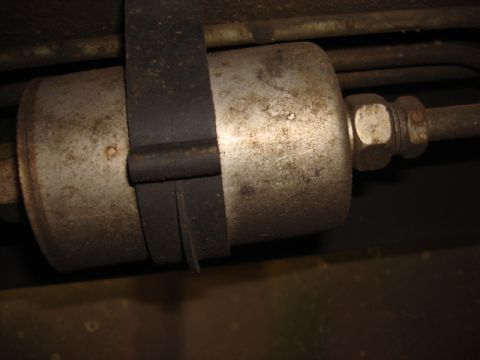 1983 Ford Bronco - use the open end wrench on the filter side nut and the flare on the fuel line side. there was no pressure but there was about a cup of fuel…