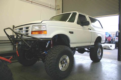 1995 Ford Bronco - Modified 1995 Ford Bronco with off-road suspension and a heavy-duty front bumper.