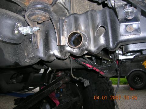 1996 Ford Bronco - Undercarriage view of vehicle frame and suspension components, with a date stamp.