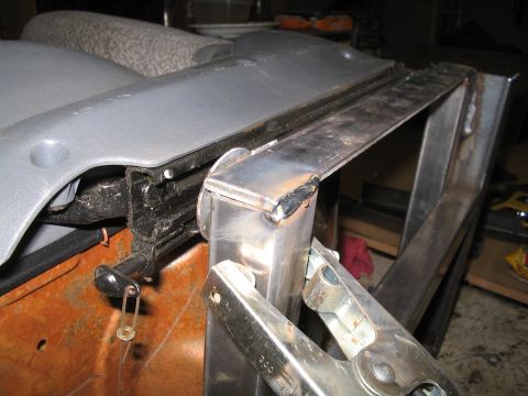 1979 Ford Bronco - 1/4" flat stock was welded from front to back to provide some more support. The Honda seat mounting brackets are not very strong.