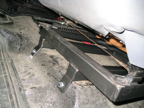 1979 Ford Bronco - Front seat mounting location very close to where the original bench seat holes are.
