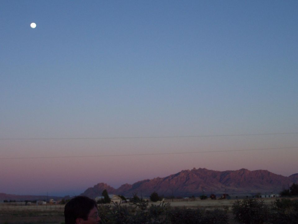 sunset in deming, nm. this is the veiw we used to always have.