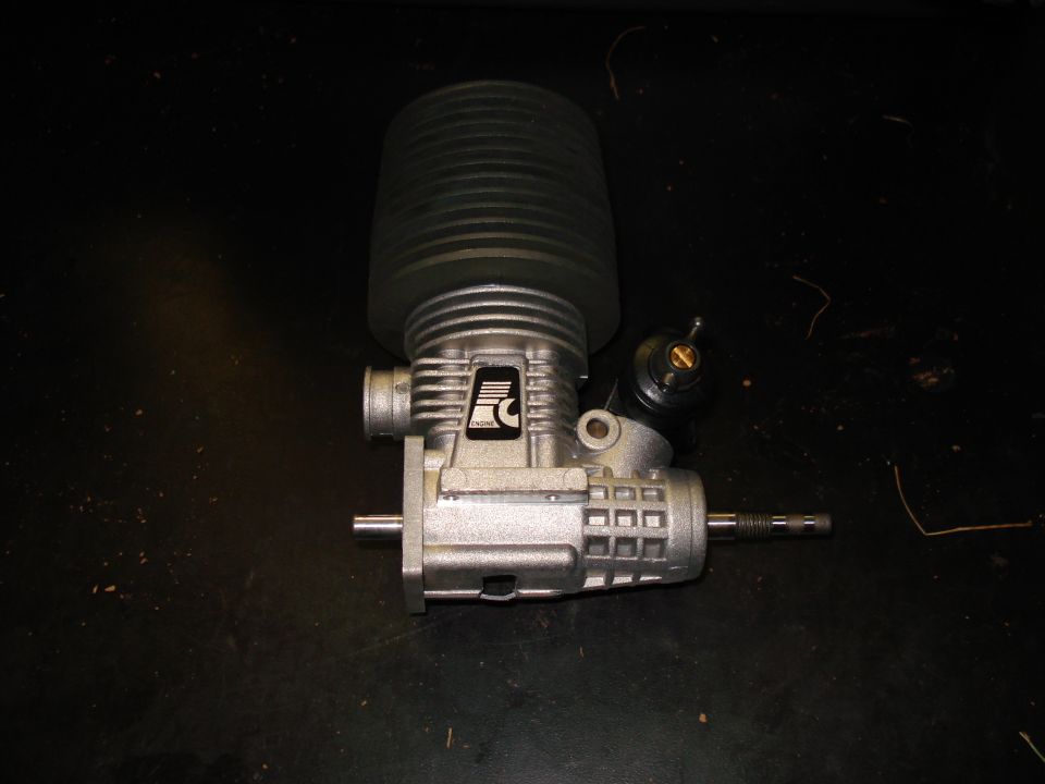 model airplane engine with black air filter