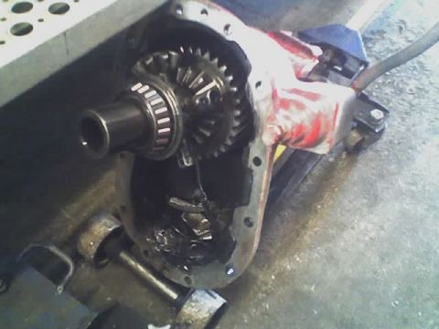 1992 Ford Bronco - Close-up view of a differential gear assembly, showing internal gears and bearing components.