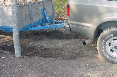 2002 Ford Excursion - Took a third try to get this rig up out of here but the X did fine. Third gear low range gave me a little speed for a bit of momentum