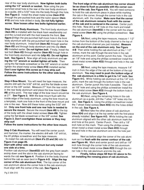 1991 Ford Bronco - This document contains two columns of text, likely an article or instructions.