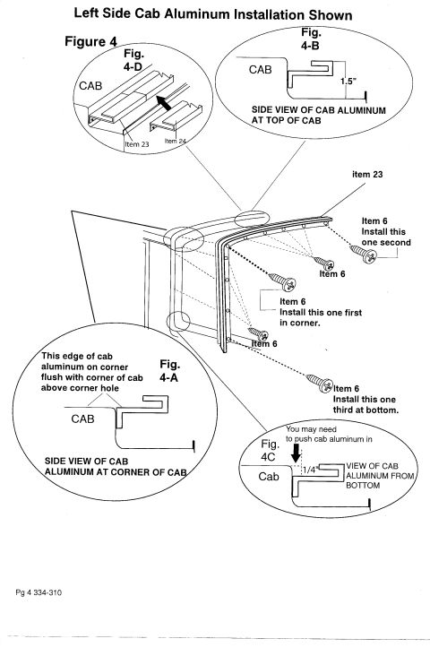 1991 Ford Bronco - This diagram illustrates the steps and components involved in fitting a soft top to a Ford Bronco.