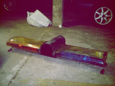 1991 Ford Crown Victoria - my Jetsonic lightbar 2; a amber lens will be added on the rear left side to match CHP specifications