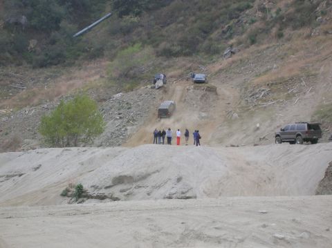 1985 Ford Bronco - jeep attempting to climb a hill..never made it.