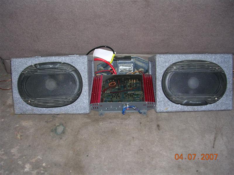 6x9 Pioneers and cheapo 200 watt amp from wally world