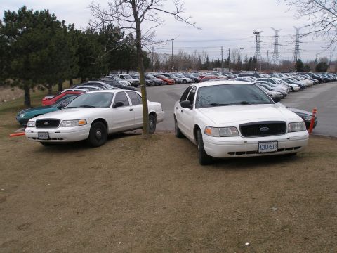 2003 Ford Crown Victoria - Great parking job at work! Now security there hates us as well ;)