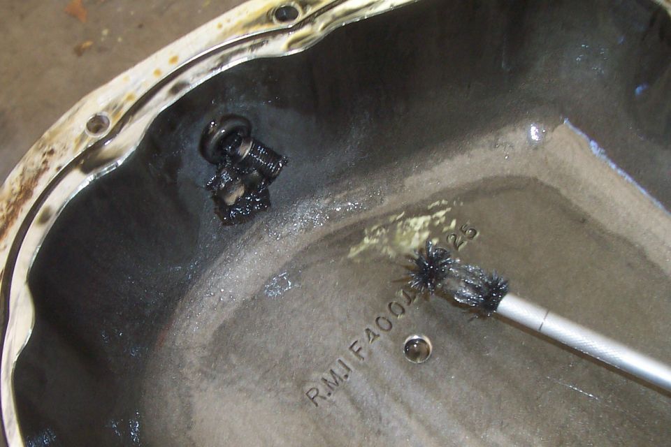Differential cover interior with brush and part number R.M.J F4004 25