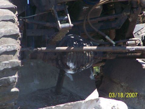 1989 Ford Bronco - Rear axle and suspension details of an off-road vehicle, photographed in 2007.
