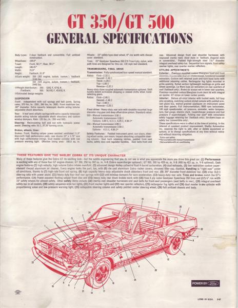1965 Ford 427 - 68 Shelby Advertisement