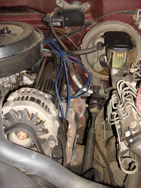 1983 Ford Bronco - here is the new drivers side wires in place.