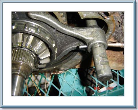 1978 Ford Bronco - Close-up of differential gears and linkage assembly, showing mechanical components and wear.