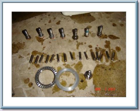 1978 Ford Bronco - Transfer case components laid out for inspection or repair.