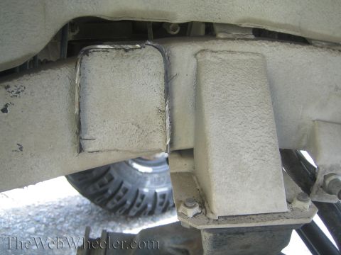 1987 Suzuki Samurai - This photo shows modifications to a vehicle's frame, not a specific model year.