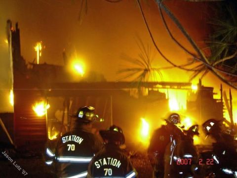 1989 Ford Bronco - Firefighters from Station 70 are seen at a structure fire. The image is dated February 22, 2007.