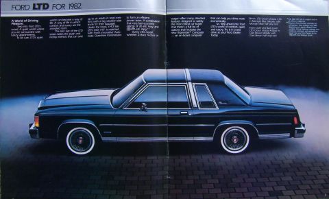 1982 Ford Crown Victoria LTD - Brochure page for the 1982 Ford LTD, a side profile of the sedan.