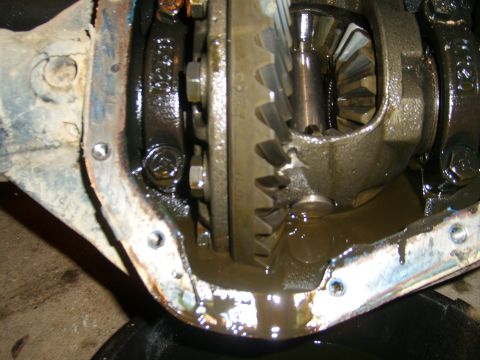 1994 Ford Bronco - Close-up view of the internal gears and housing of a vehicle's differential.