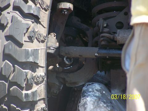 1989 Ford Bronco - Vehicle suspension and tire detail, date stamp 03/18/2007.