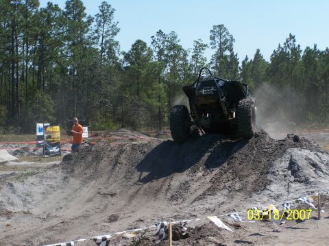 1989 Ford Bronco - An off-road buggy navigates a dirt track during an event in 2007.
