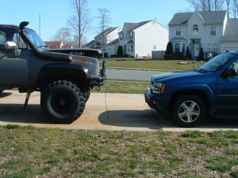 1978 Chevrolet C/K Pickup - RootBreaker up against our 2005 TrailBlazer EXT