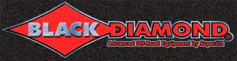 1990 Ford Bronco - This image displays the Black Diamond logo, indicating advanced off-road equipment from Superlift.