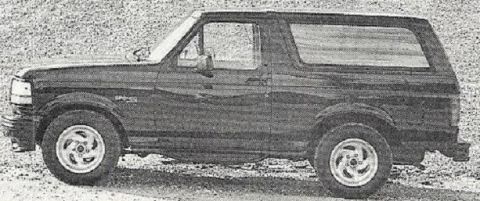 1990 Ford Bronco - 1990 Ford Bronco side profile.