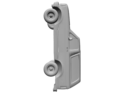 1990 Ford Bronco - This is a side view of a 1990 Ford Bronco, presented as a gray 3D model.
