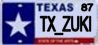 1978 Ford Bronco - A Texas license plate shows the year 1987 and the identifier TX_ZUKI.