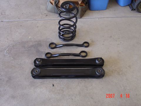 1973 Ford Ranchero - the lower controle arms with the bushings pressed in, new springs